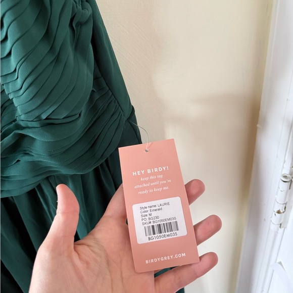 Birdy Grey NEW Laurie Empire Dress in Chiffon Emerald - Picture 8 of 9